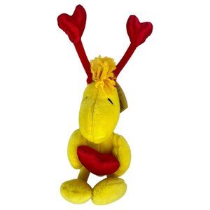 Peanuts Woodstock Plush Valentines Day Toy Holding Heart On Head Stuffed Animal